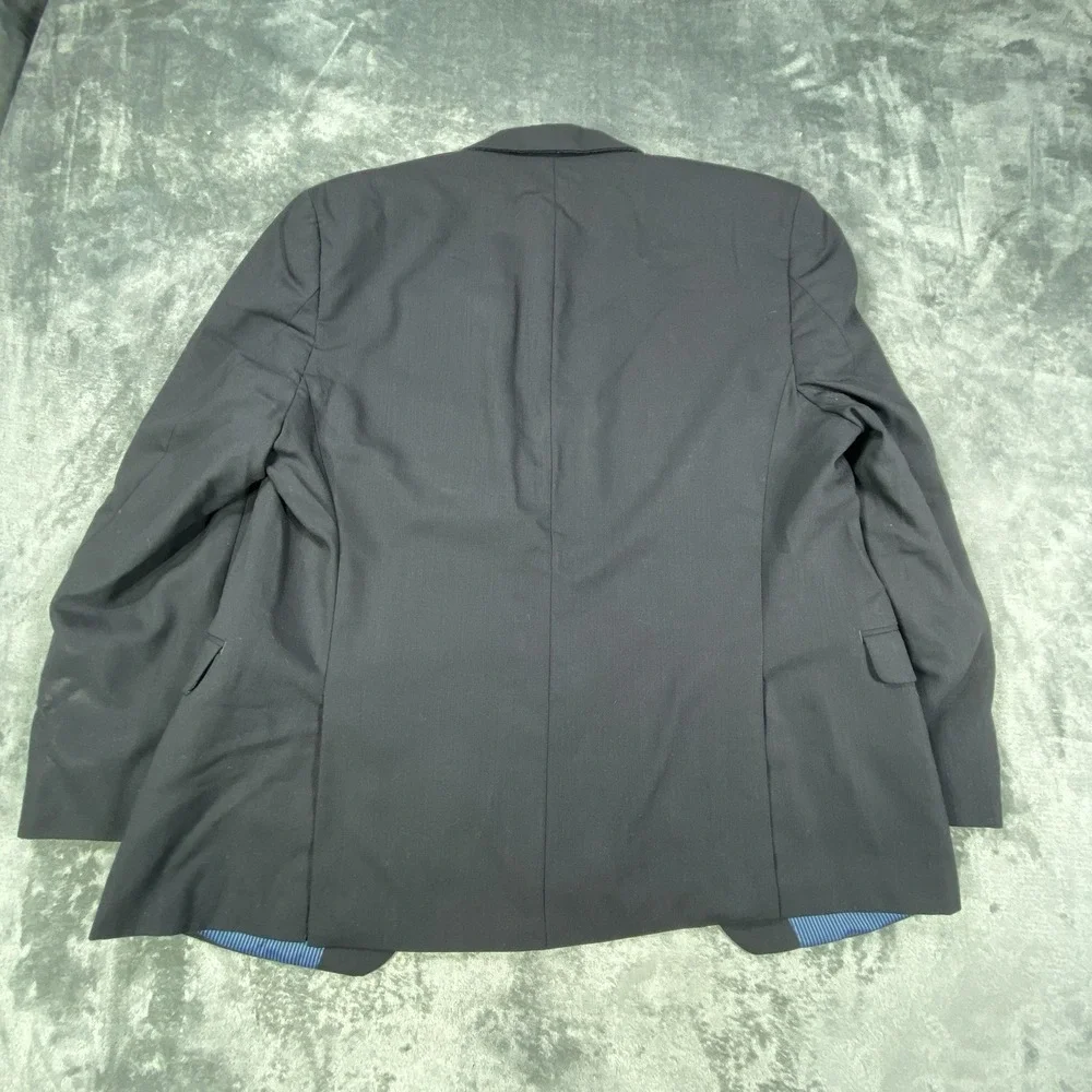 Calvin Klein Blazer Mens 42S Black Sport Coat Wool Polyester Blend Office Suit